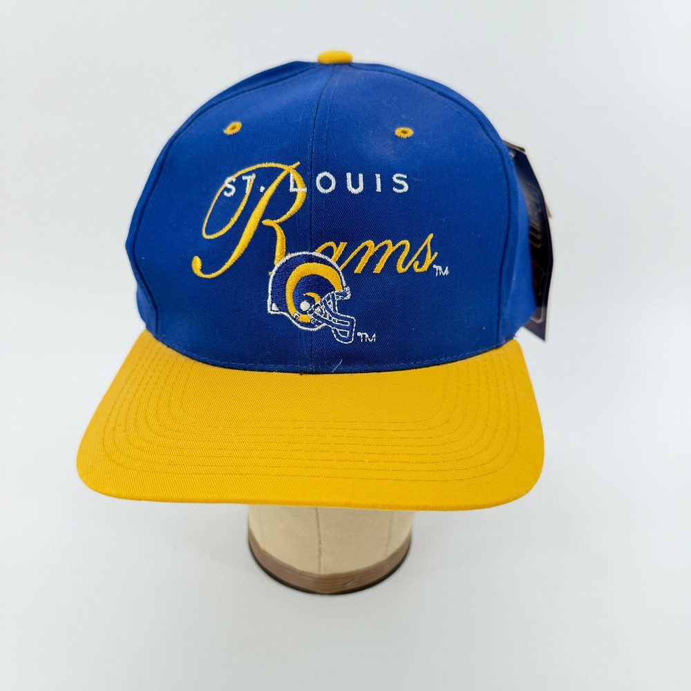 Vintage! Drew Pearson St. Louis Rams Snapback Hat Blue Yellow NWT OSFA